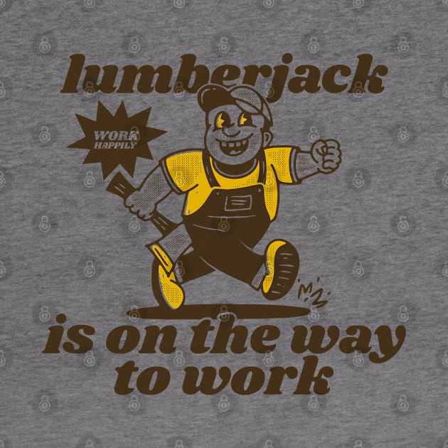 Lumberjack is on the way to work by adipra std